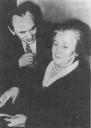 Анна Ахматова с писателем Кленовым. 1958 г.